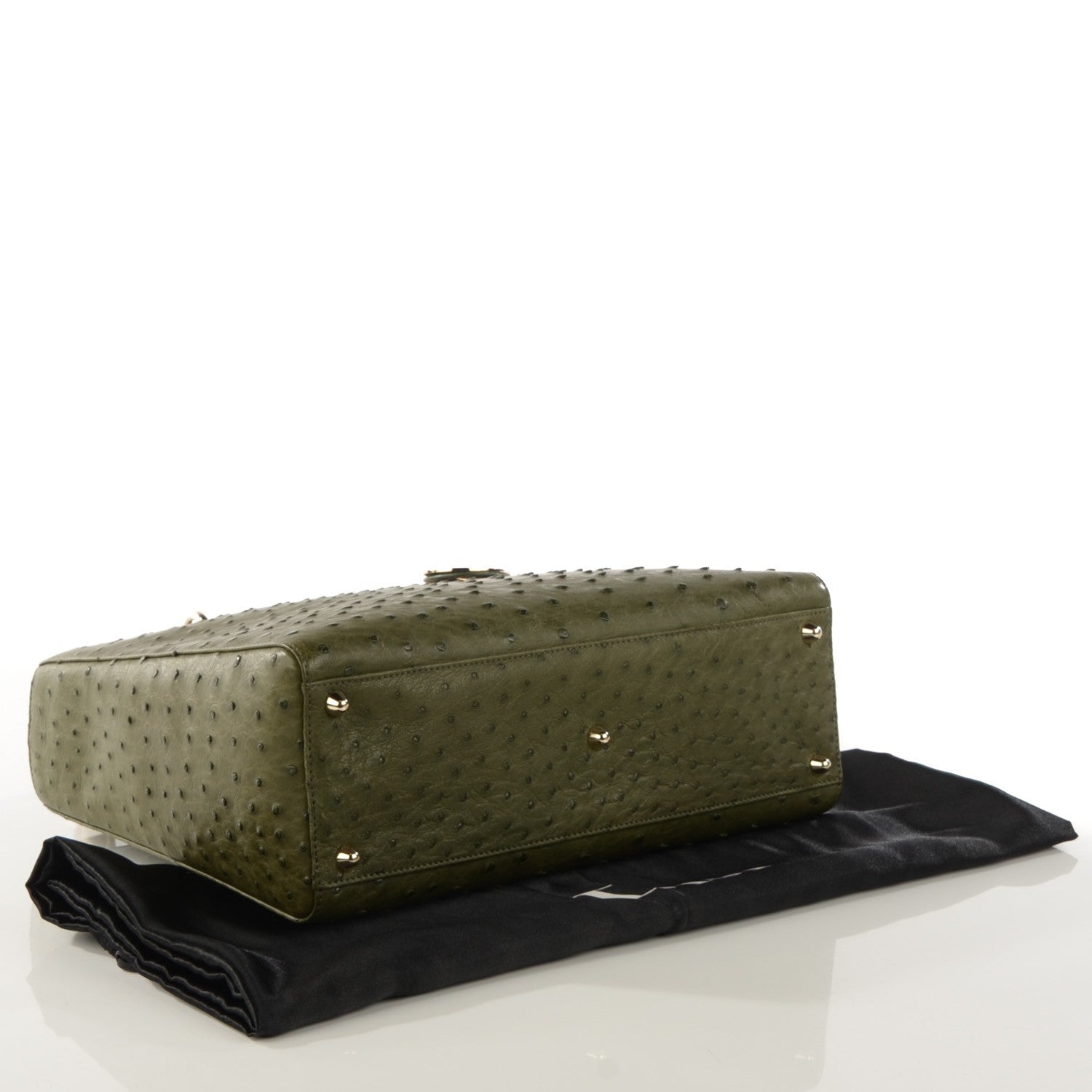 Christian Dior Ostrich Large Lady Dior Green 4 of 7