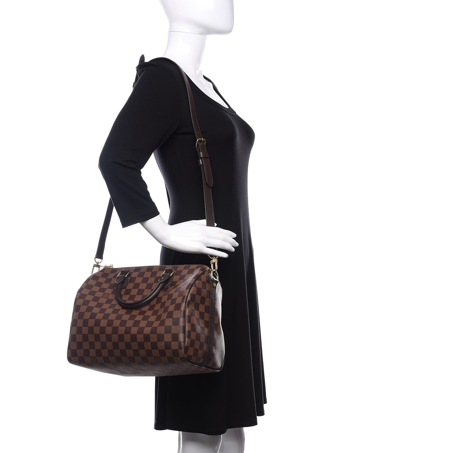 Louis Vuitton Damier Ebene Speedy Bandouliere 30 2 of 10