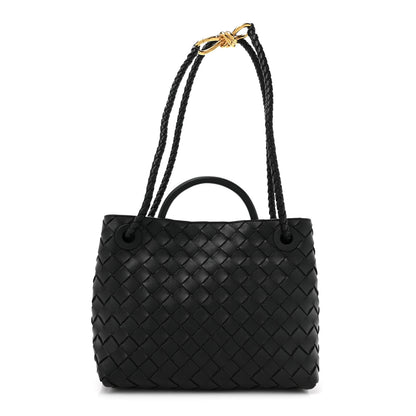 Bottega Veneta Nappa Intrecciato Small Andiamo Shoulder Bag Black 1 of 9