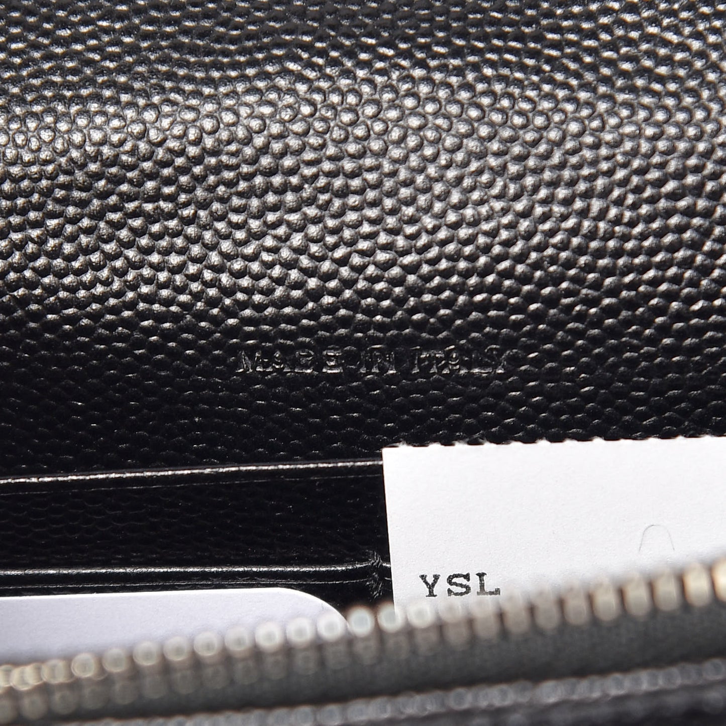Grain De Poudre Matelasse Chevron Monogram Envelope Chain Wallet Black