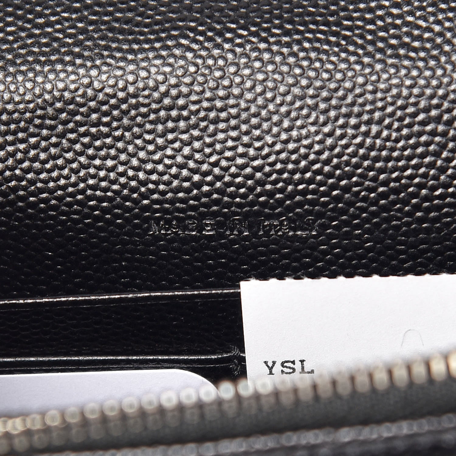 Saint Laurent Grain De Poudre Matelasse Chevron Monogram Envelope Chain Wallet Black 6 of 11