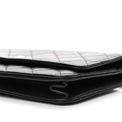 Chanel Lambskin Quilted Wallet On Chain WOC Black 10 of 14
