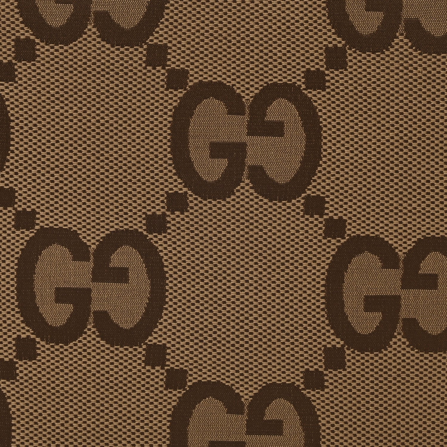 Gucci Monogram Jumbo GG Textured Dollar Calfskin Web Tote Bag Camel Ebony New Acero 8 of 10