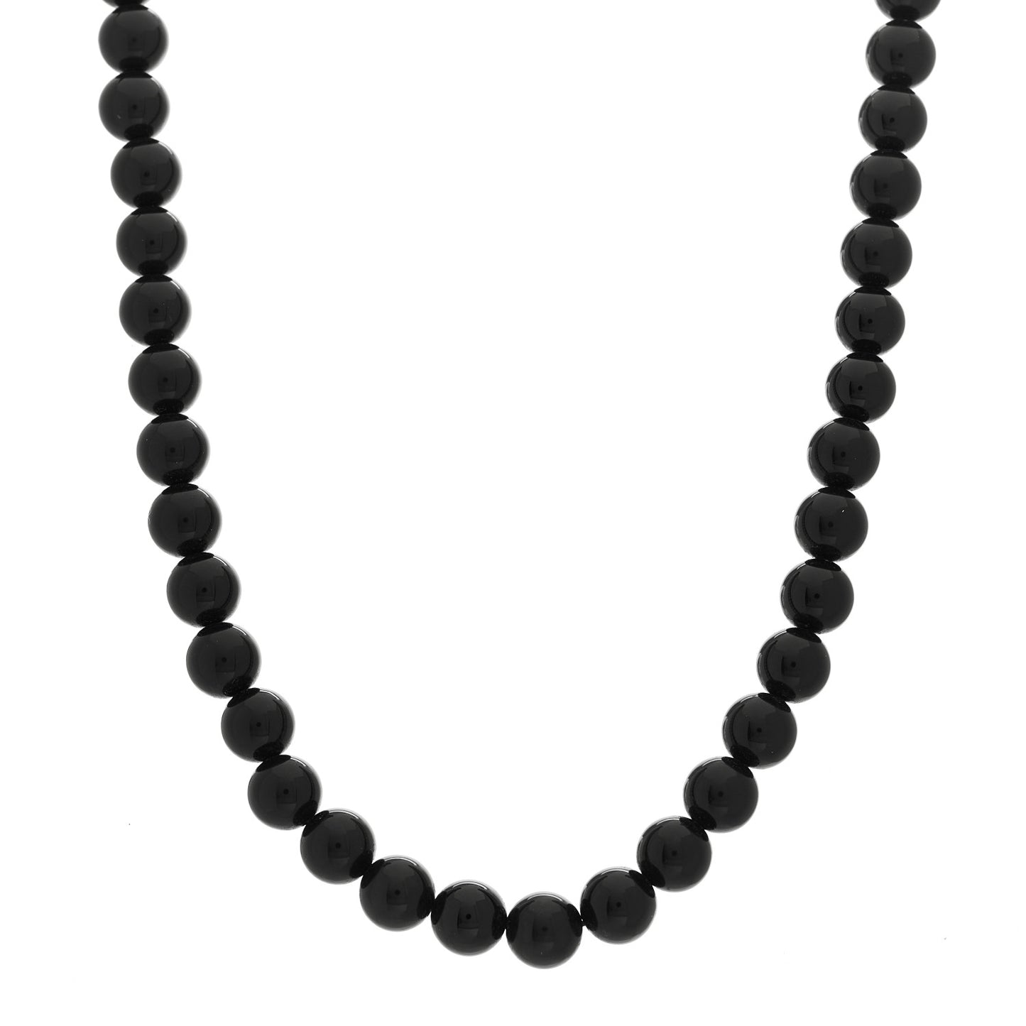 Sterling Silver Black Onyx Bead Toggle Necklace