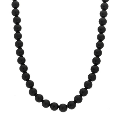 Tiffany Sterling Silver Black Onyx Bead Toggle Necklace 1 of 6