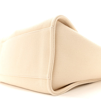 Chanel Canvas Pearl Medium Deauville Tote Ecru Beige 10 of 13
