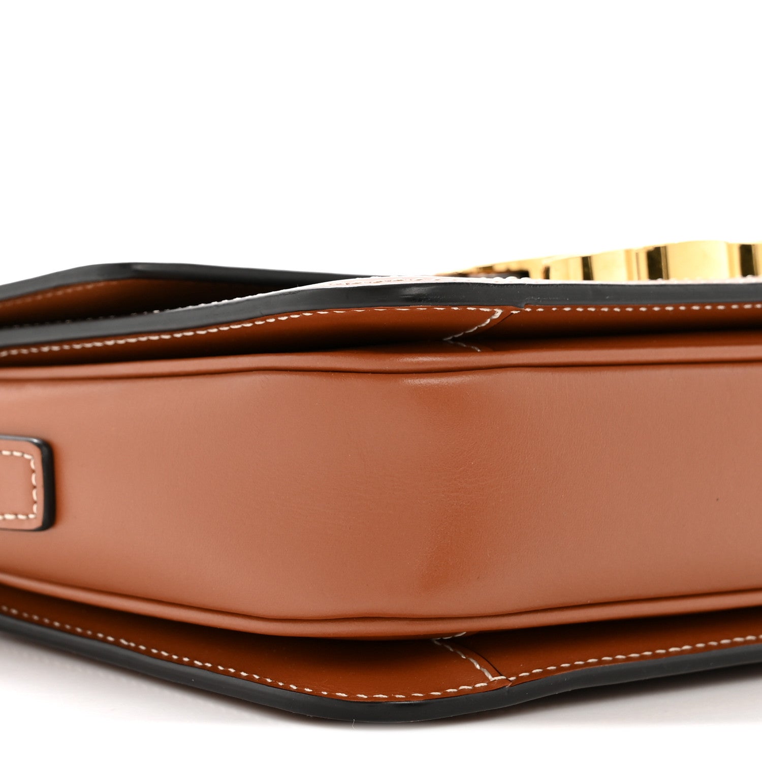 Celine Calfskin Triomphe Canvas Teen Triomphe Bag Tan 10 of 13