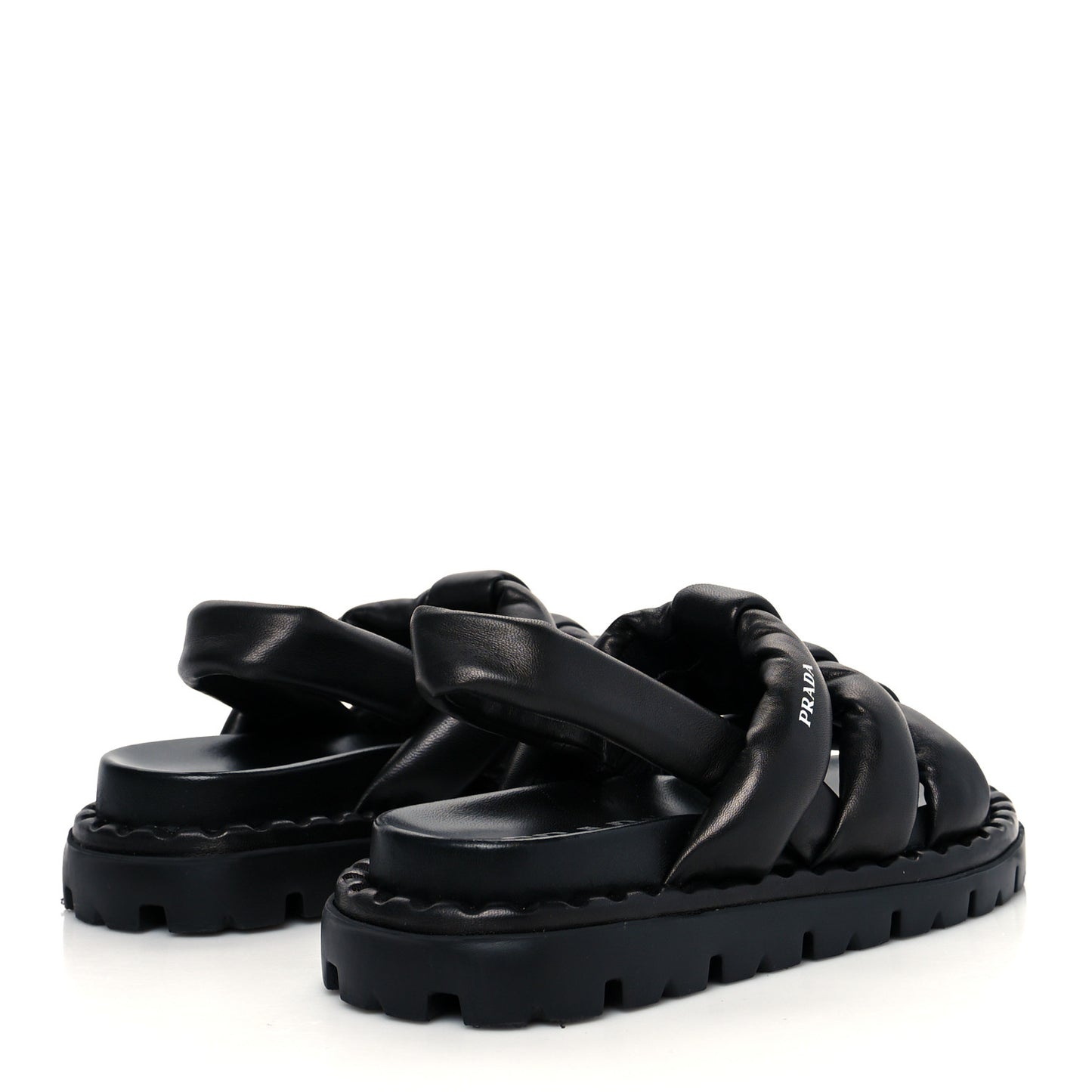 Nappa Padded Blow 20mm Slingback Sandals 35 Black