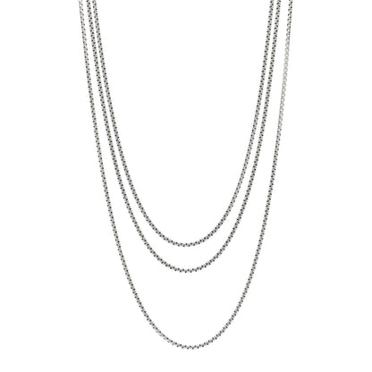 David Yurman Sterling Silver 14K Yellow Gold 1.7mm Box Chain Necklace 72" 1 of 4