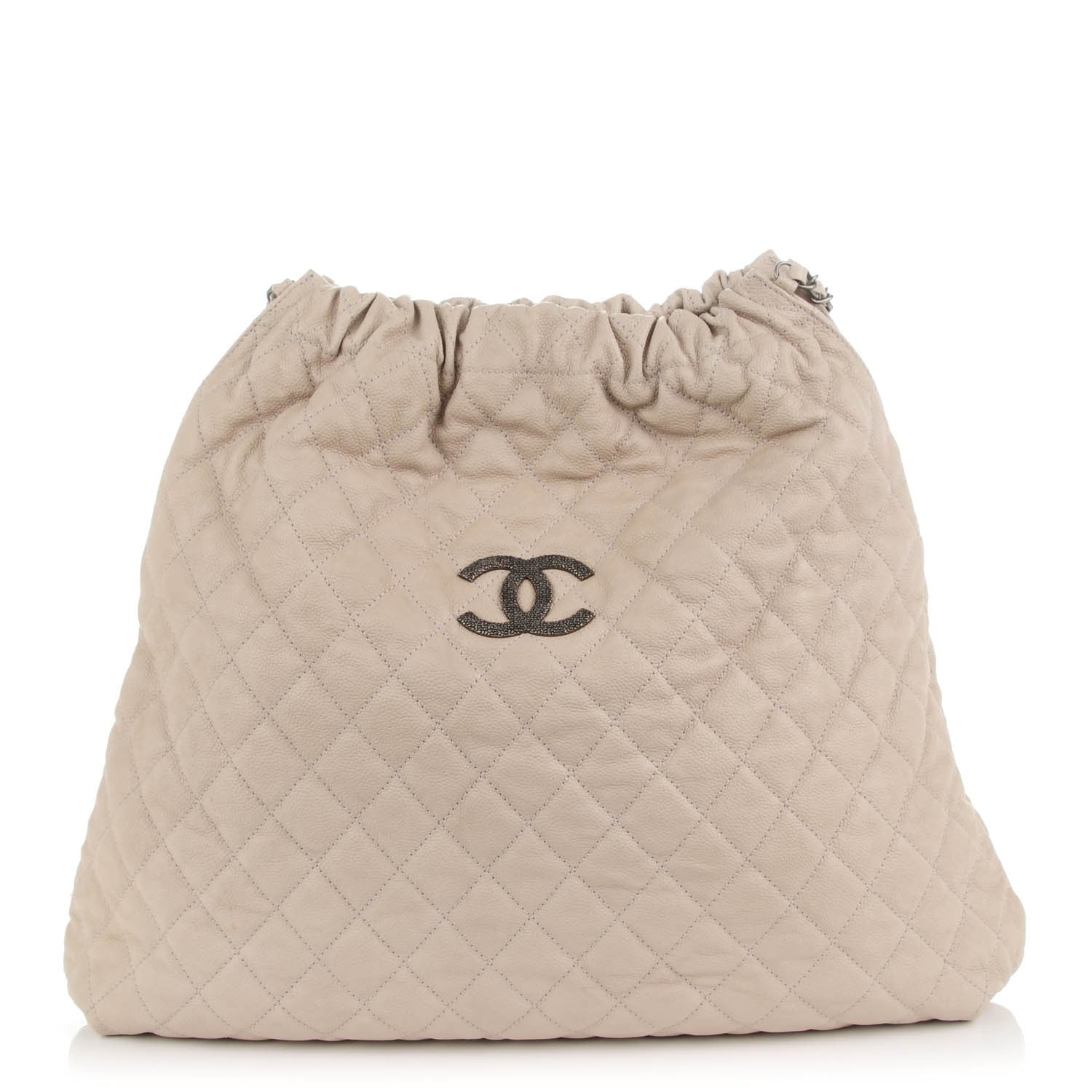 Chanel Caviar Quilted Large Elastic Tote Gray 1 of 11
