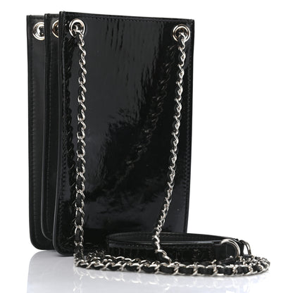 Chanel Patent CC Phone Holder Crossbody Black 3 of 7