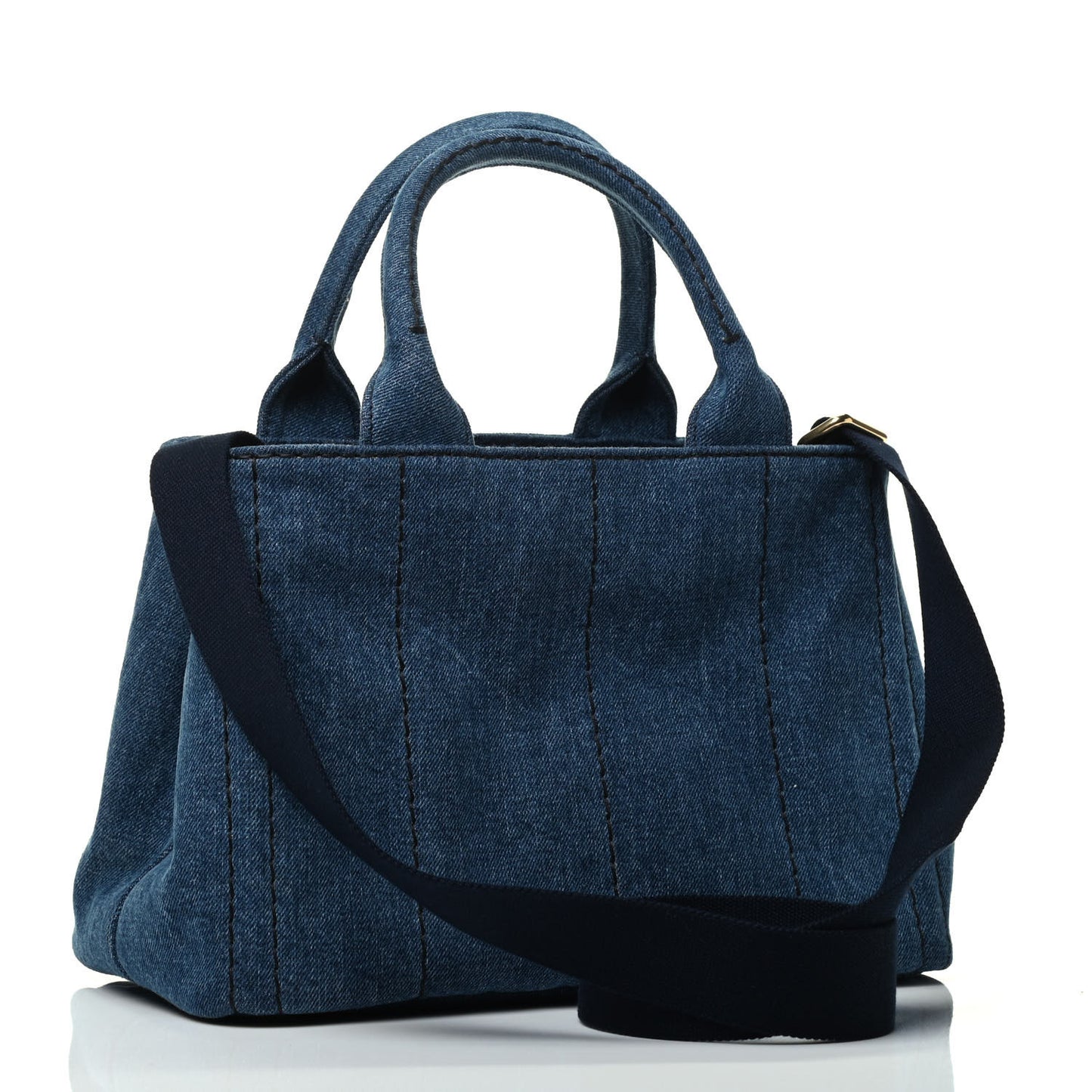 Denim Small Logo Tote Bleu