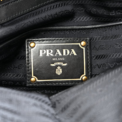Prada Tessuto Nylon Soft Calf Tote Black 6 of 13