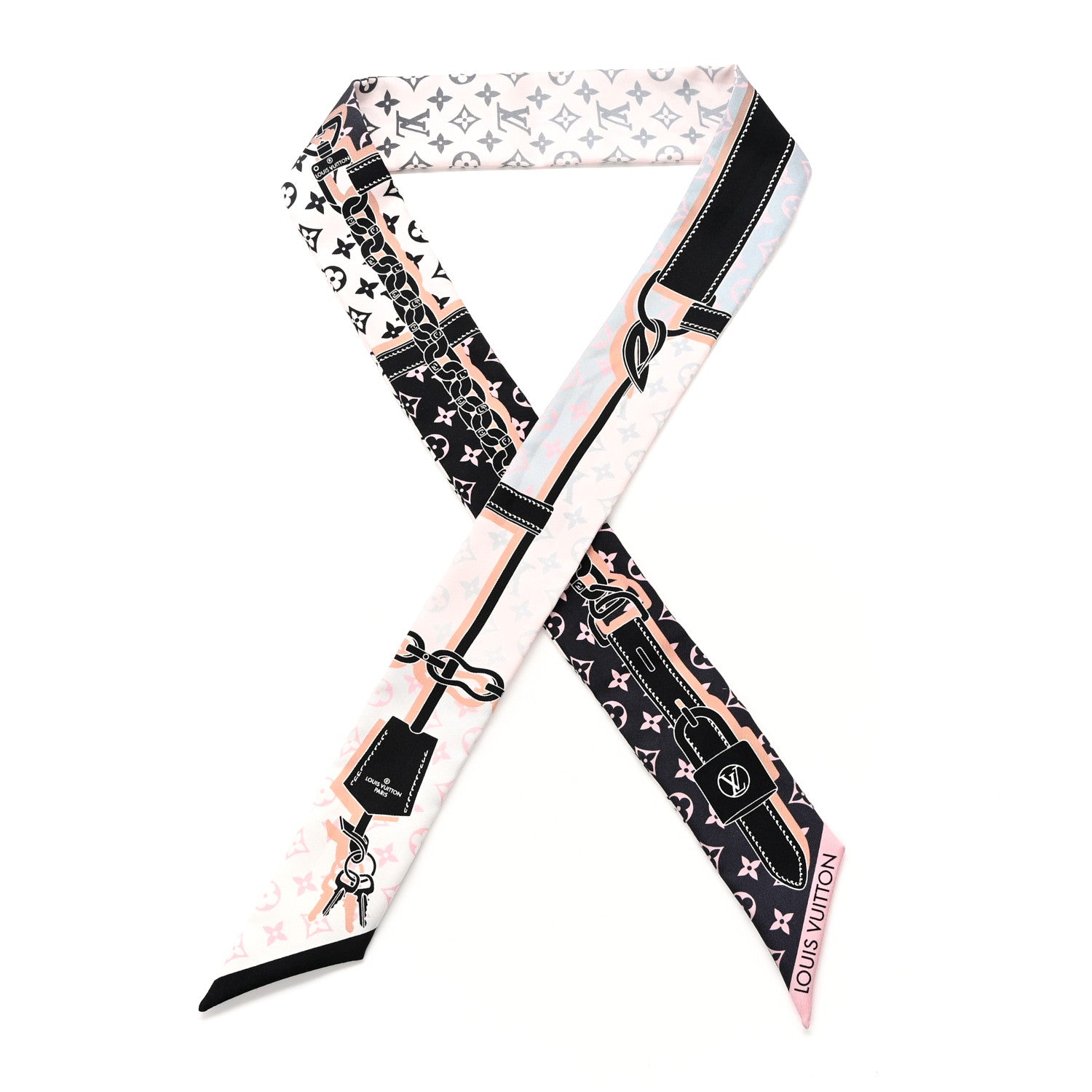 Louis Vuitton Silk Monogram Rising Confidential BB Bandeau Black Rose 1 of 4
