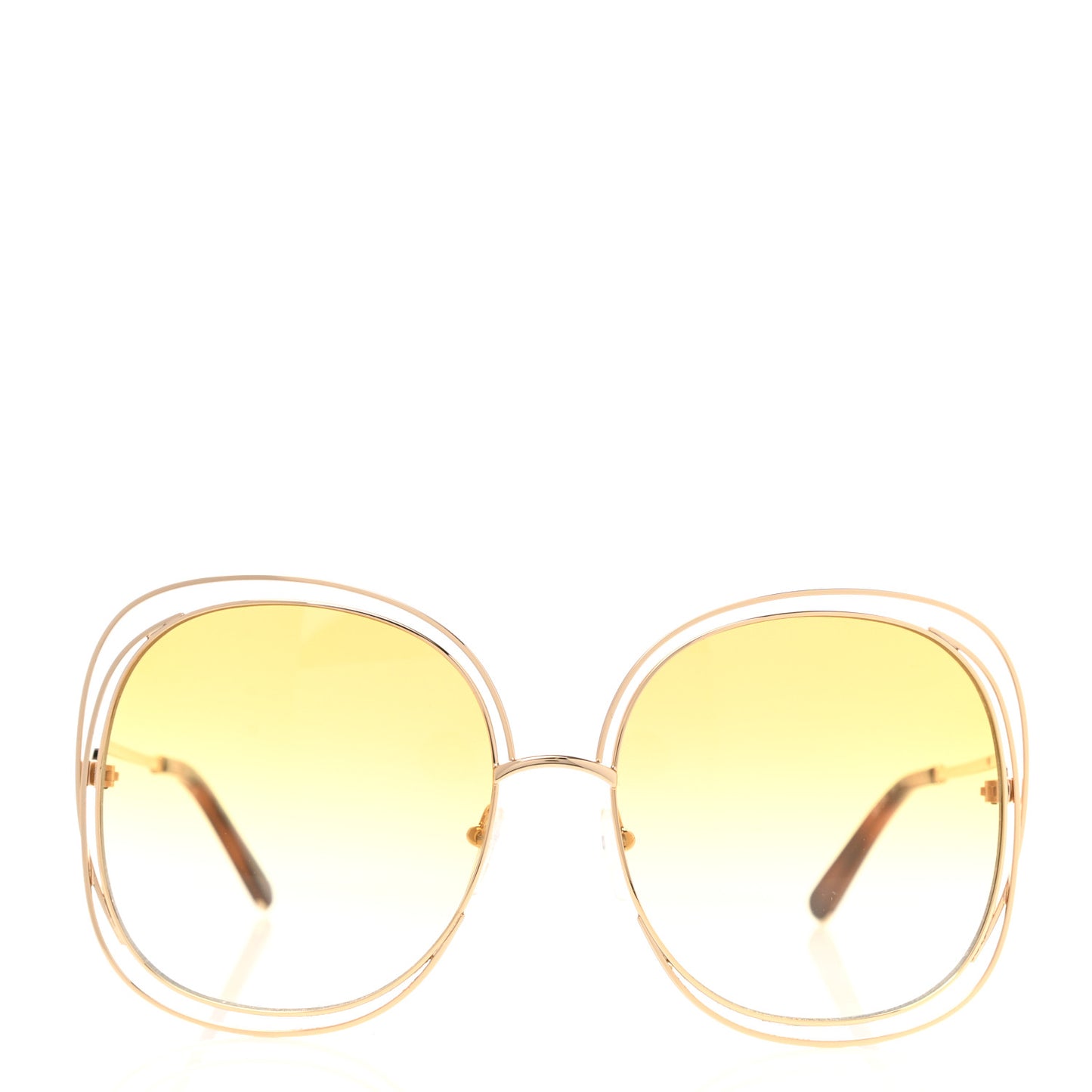 Oversized Round Sunglasses CE126S Tortoise Gold