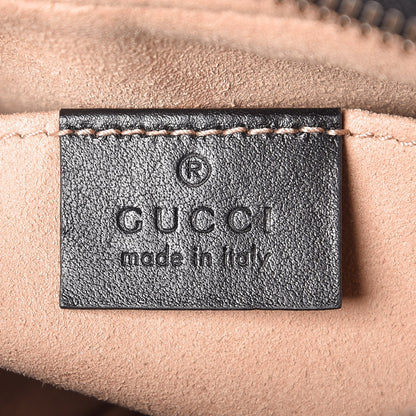 Gucci Calfskin Matelasse Mini GG Marmont Chain Shoulder Bag Black 6 of 8