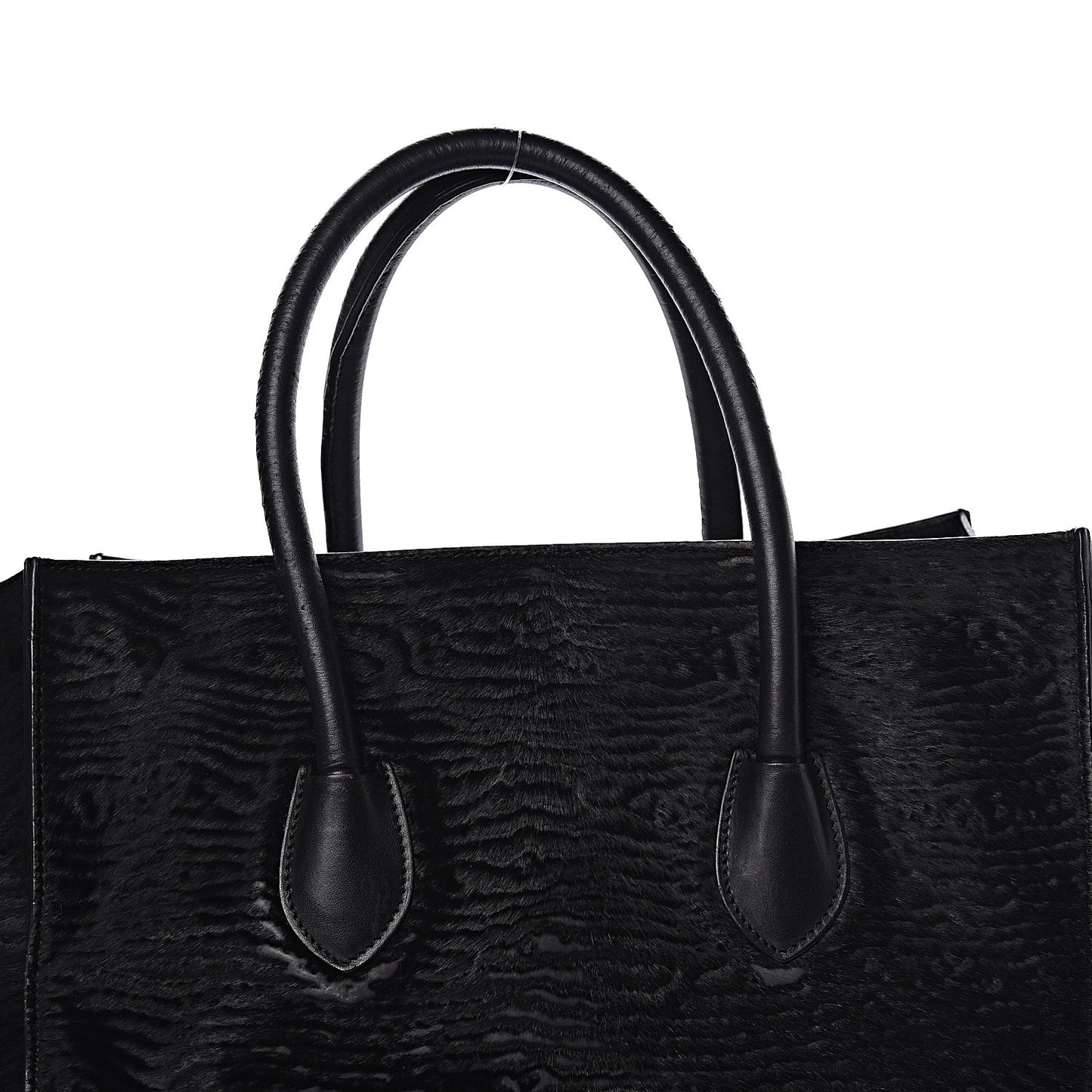 Astrakhan Pony Hair Medium Phantom Luggage Black