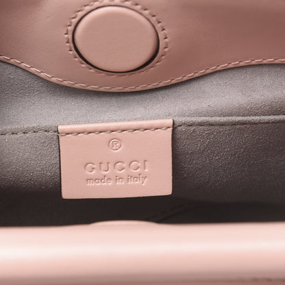 Gucci Nappa Bamboo Web Mini Nymphaea Top Handle Bag Perfect Pink Mystic White 7 of 13