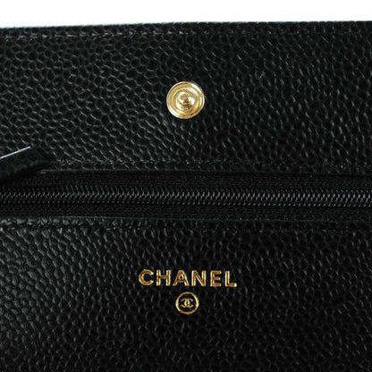 Chanel Caviar Quilted Wallet On Chain WOC Black 6 of 8