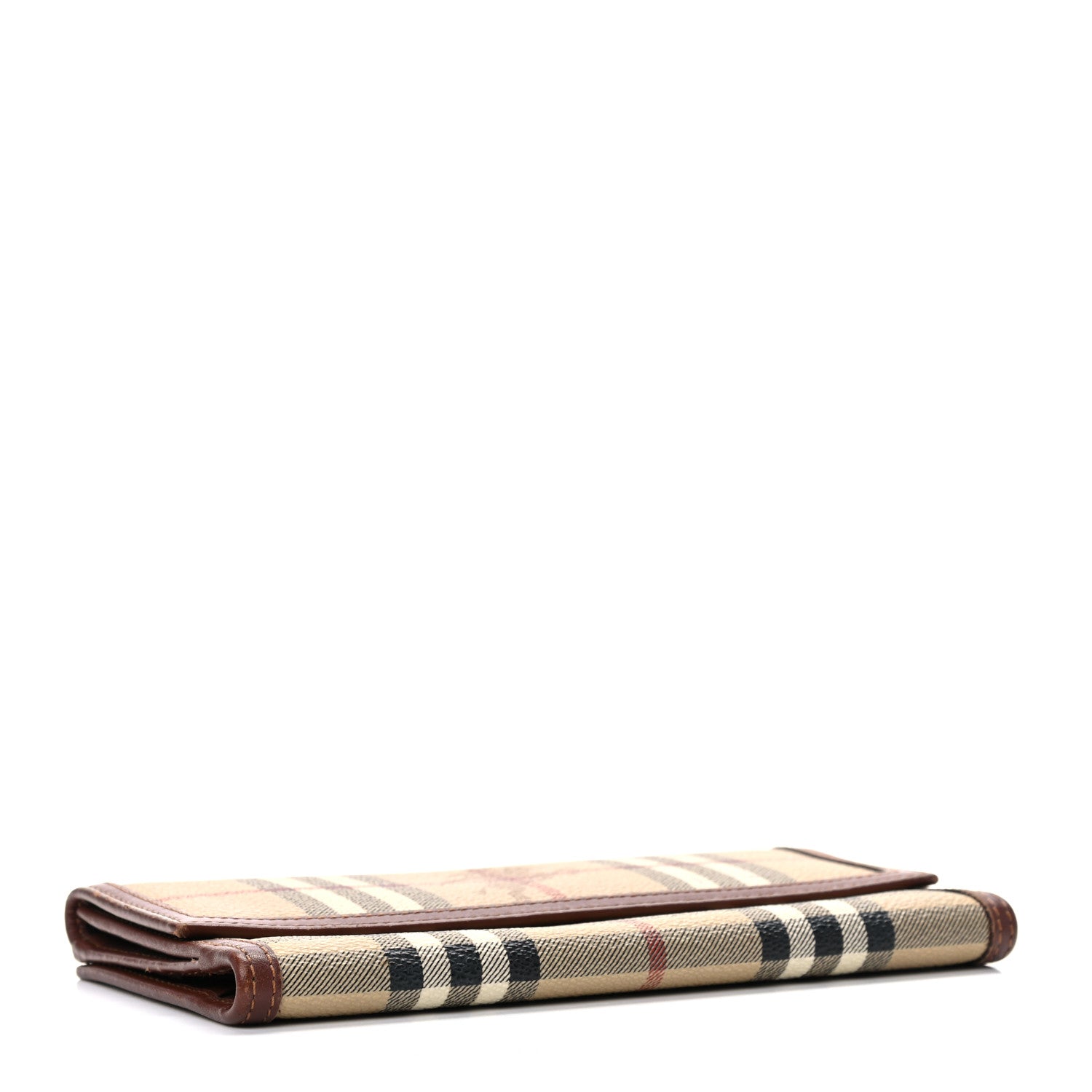 Burberry Haymarket Check Penrose Continental Wallet Tan 4 of 13