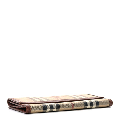 Burberry Haymarket Check Penrose Continental Wallet Tan 4 of 13