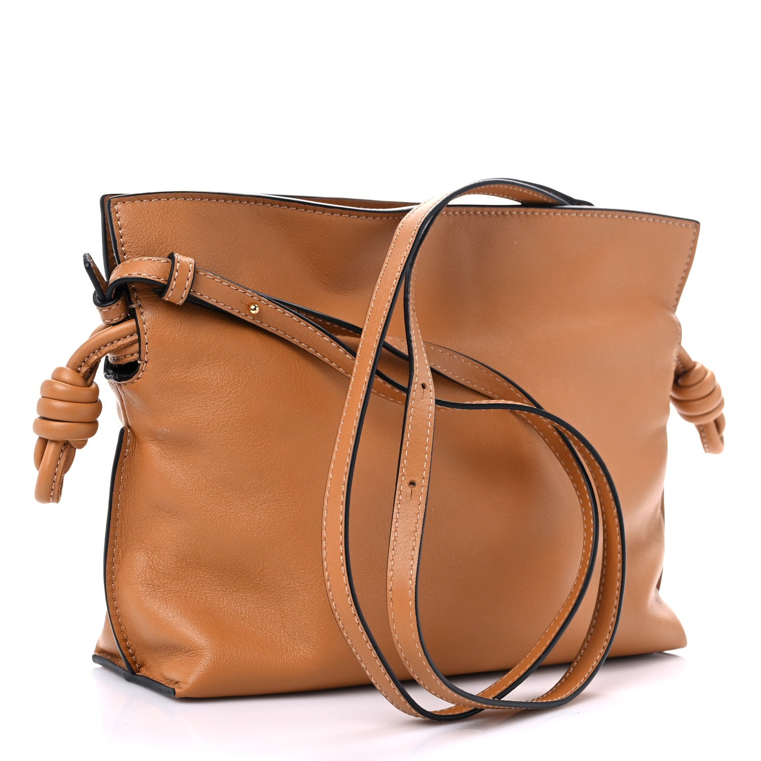 Loewe Calfskin Mini Flamenco Knot Clutch Warm Desert 3 of 10