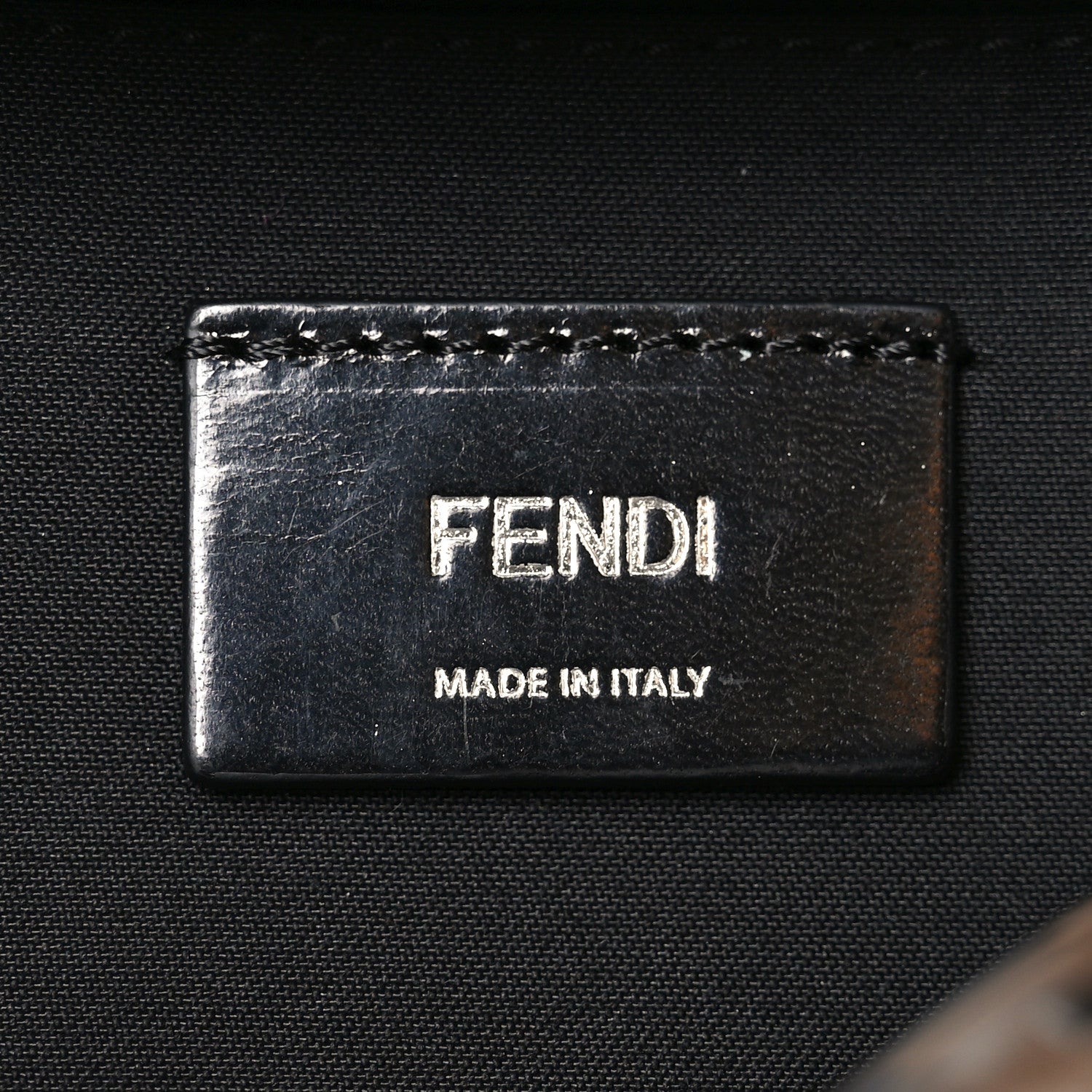 Fendi Vitello Century Bi-Color FF 1974 Embossed Belt Bag Maya Black 6 of 10