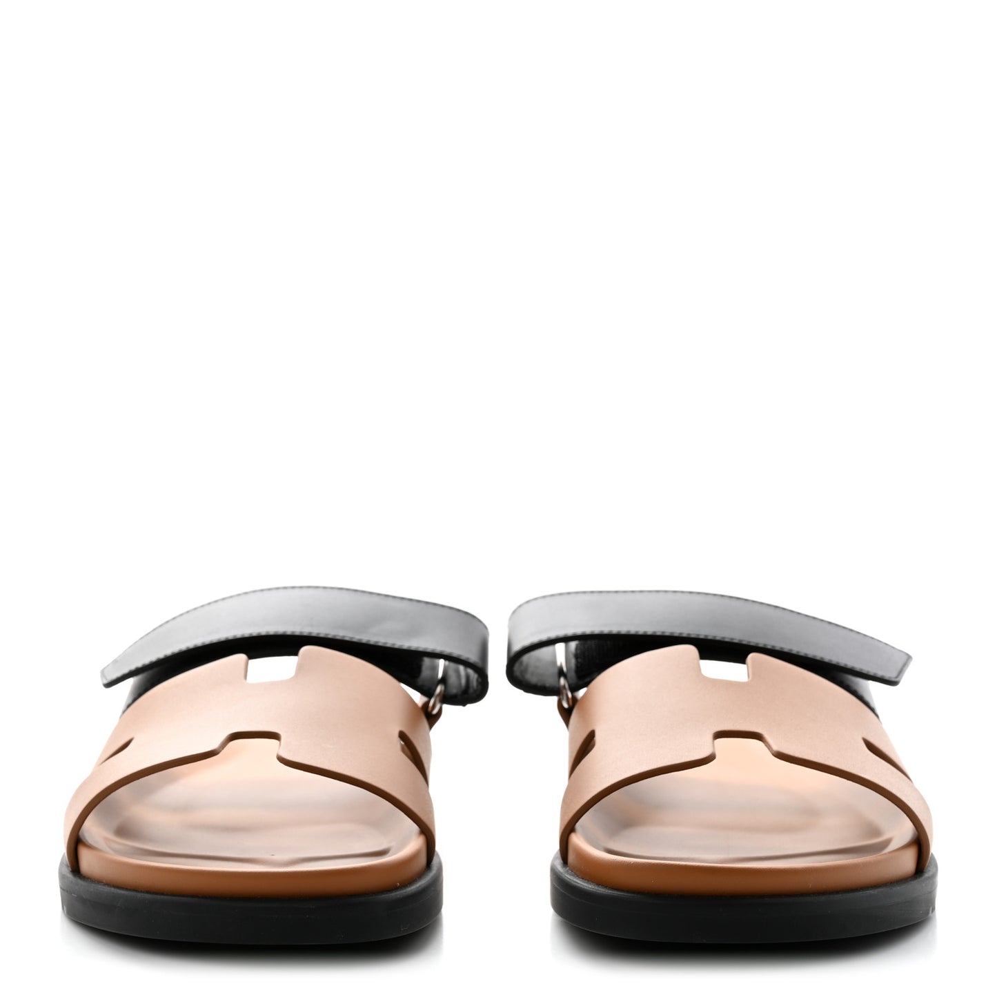 Calfskin Mens Chypre Sandals 41 Naturel Safari Black