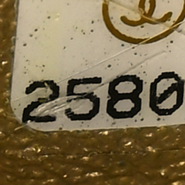 Patent Metallic Crumpled Calfskin Chevron Quilted Mini Square Flap Gold