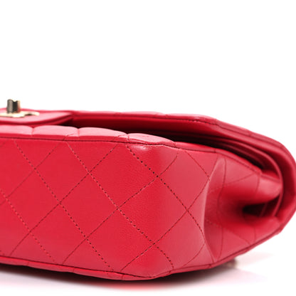 Chanel Lambskin Quilted Medium Double Flap Pink 10 of 11