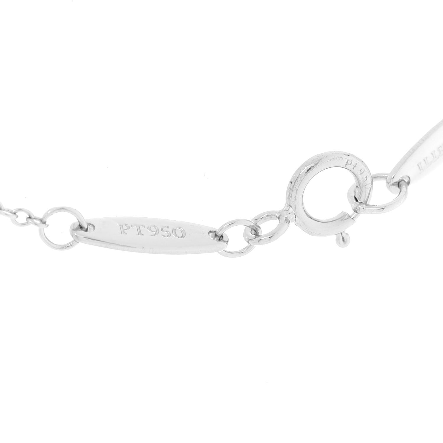 Tiffany Platinum Diamond 6mm Elsa Peretti Teardrop Pendant Necklace 5 of 6