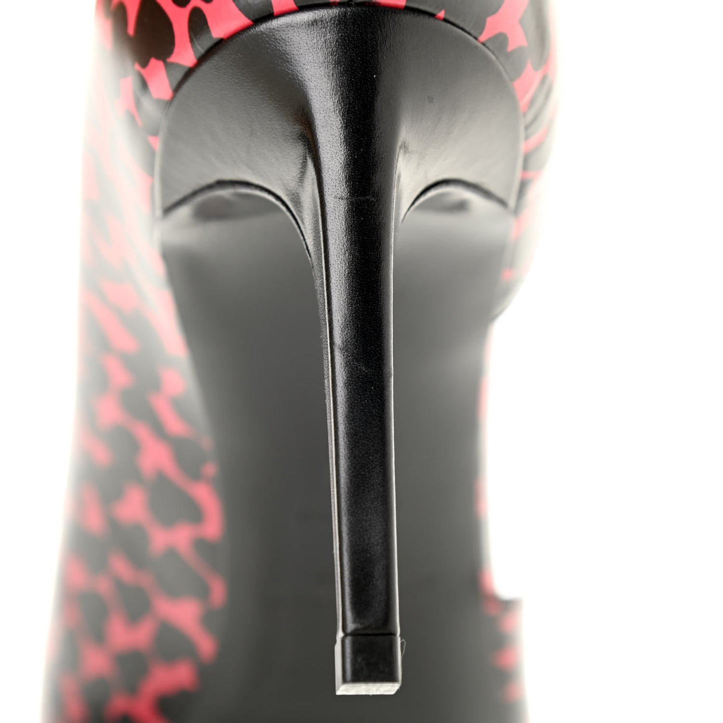 Calfskin Heart Print D'Orsay Paris 105 Pumps 40 Pink Black