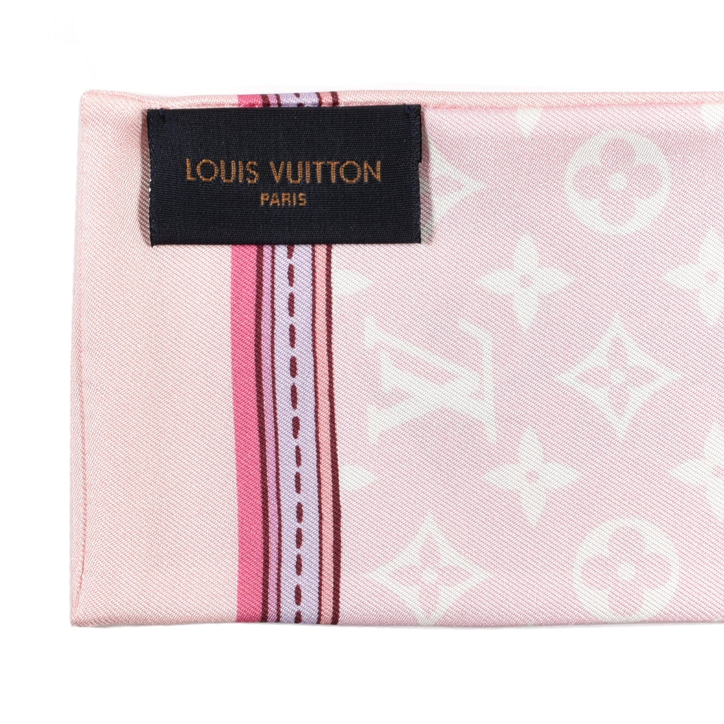Silk Monogram Superstition Bandeau Rose Clair