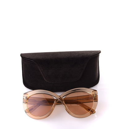 Tom Ford Diane Sunglasses TF577 Shiny Light Brown 7 of 7