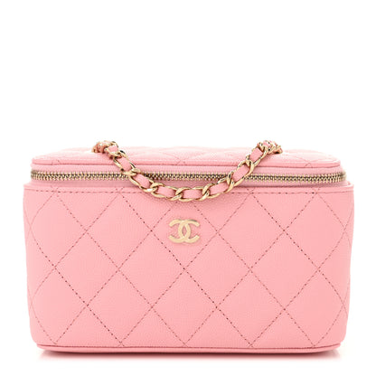 Chanel Caviar Quilted Small Vanity Case With Chain Pink 1 of 11