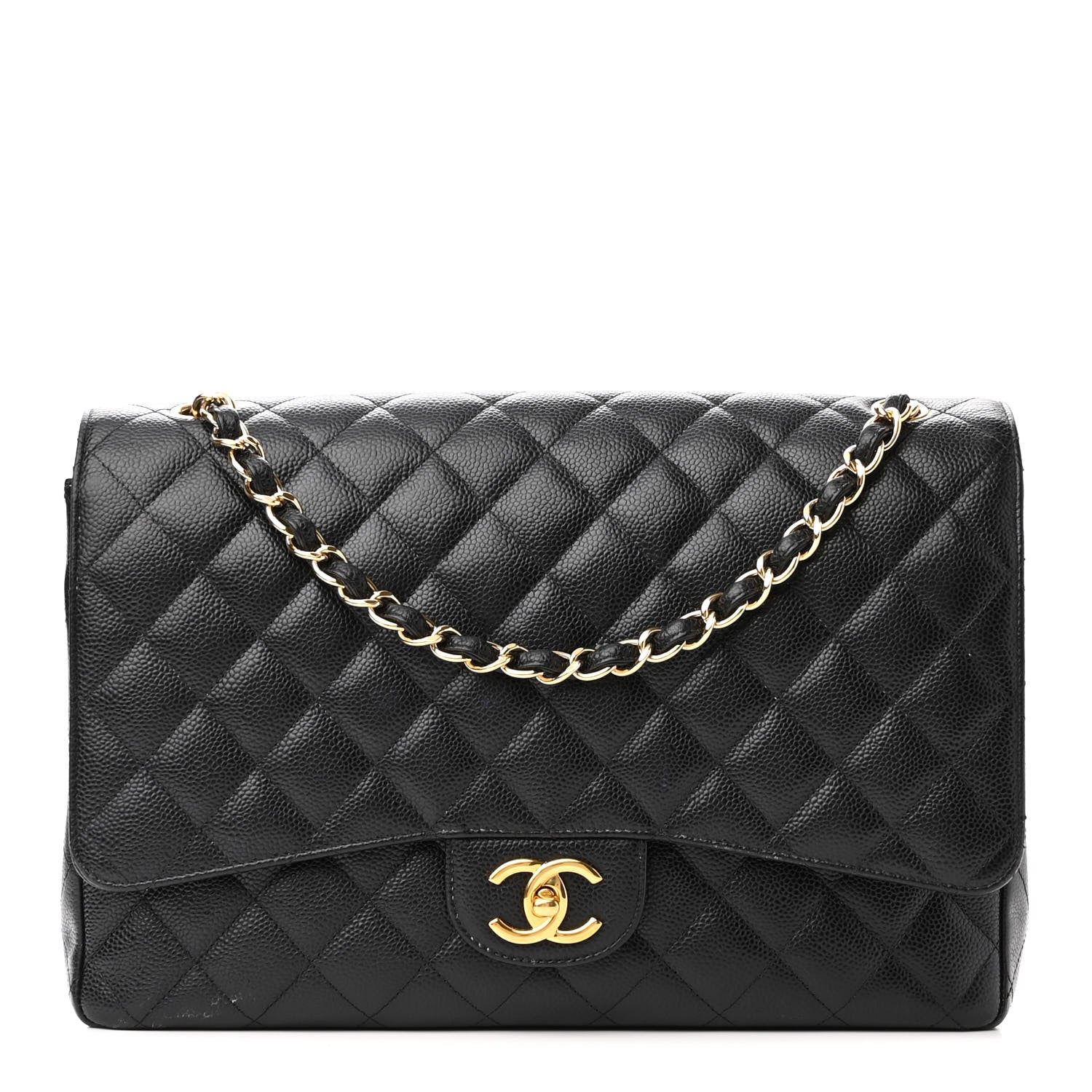 Chanel Caviar Quilted Maxi Double Flap Black 1 of 11