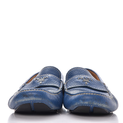 Prada Vitello Daino Loafers 8 Cobalto 2 of 15