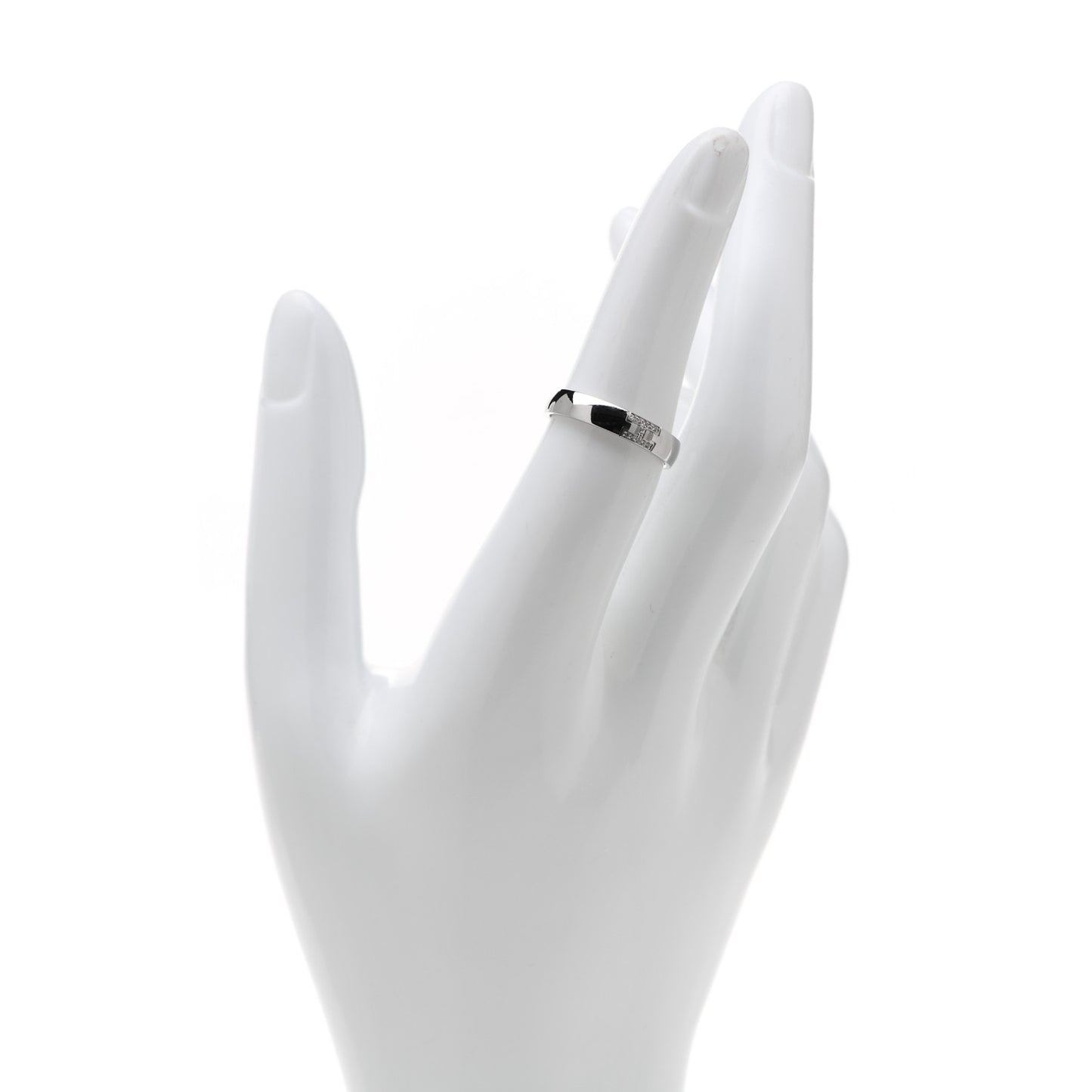 18K White Gold Diamond Ever Herakles Wedding Band Ring 52 6