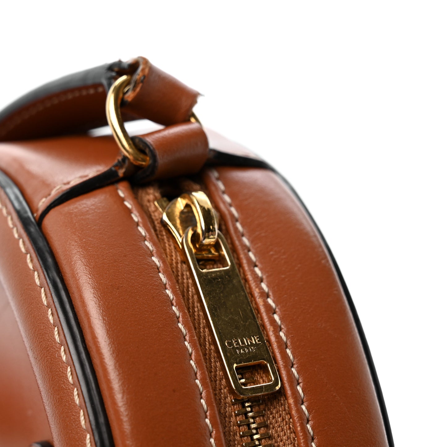 Smooth Calfskin Cuir Triomphe Oval Bag Tan