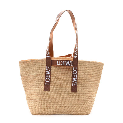 Loewe Raffia Paulas Ibiza Fold Shopper Tote Natural Tan 1 of 11