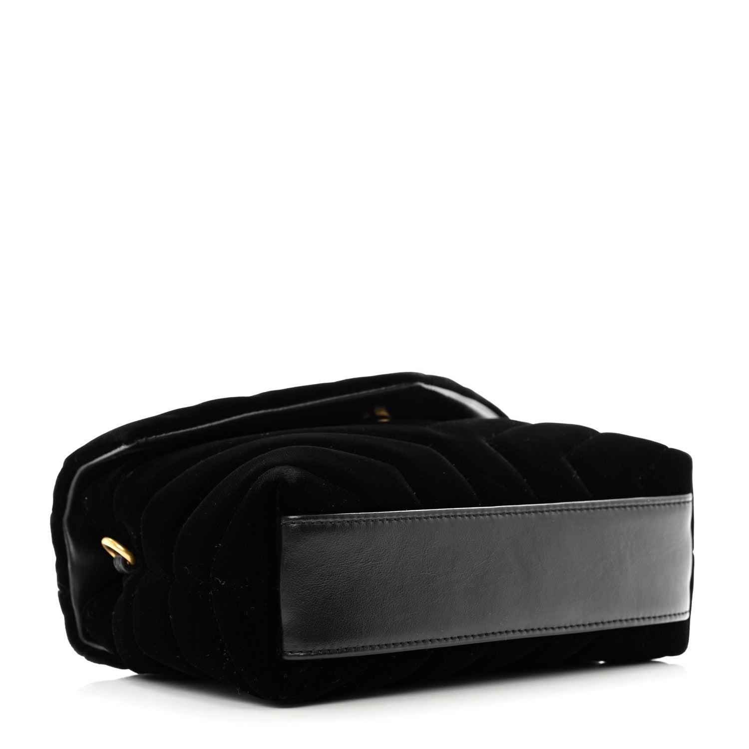 Saint Laurent Velvet Y Quilted Monogram Toy Loulou Chain Satchel French Black 4 of 9