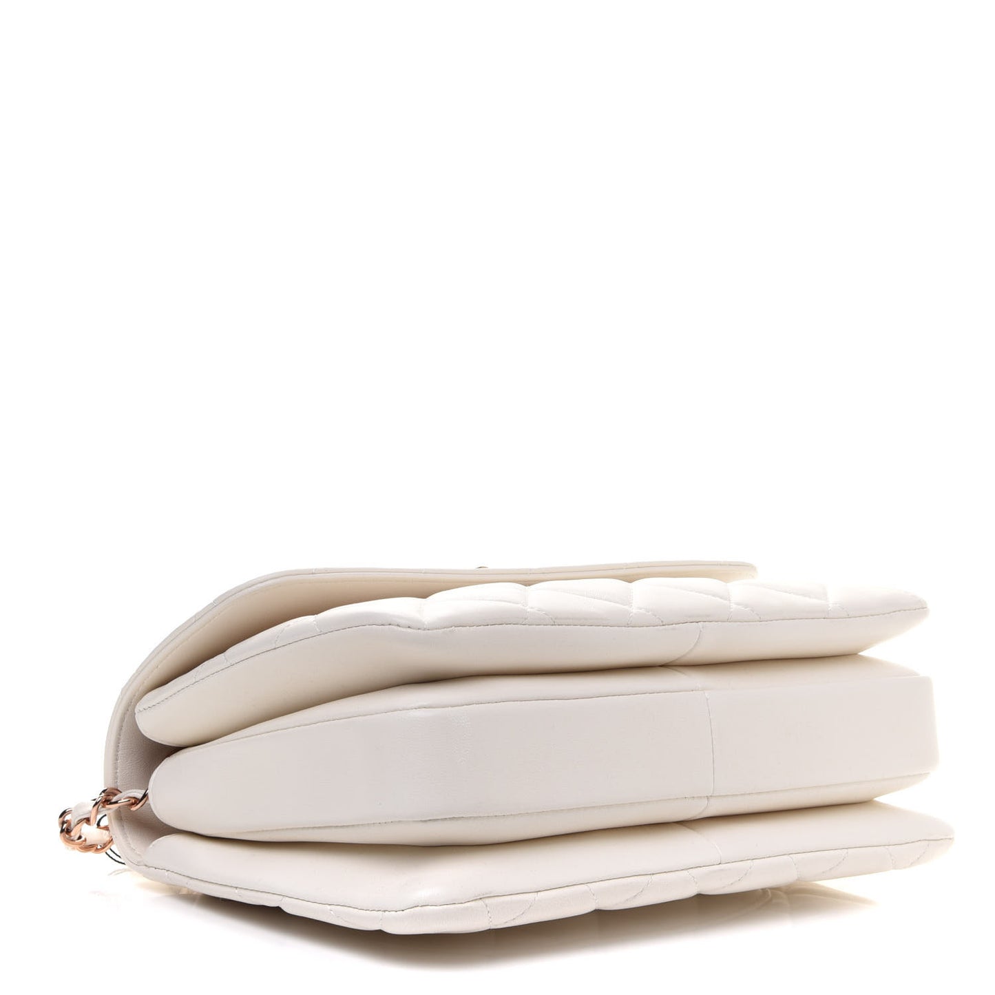 Lambskin Quilted Small Trendy CC Dual Handle Flap Bag White