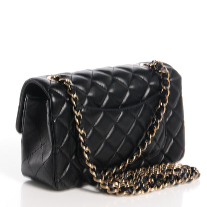 Chanel Lambskin Quilted Mini Rectangular Flap Black 3 of 8