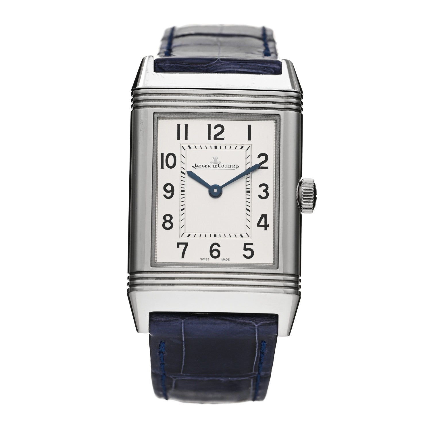 Jaeger-LeCoultre Stainless Steel Alligator 24.4mm Reverso Classique Quartz Watch Q2518540 1 of 5