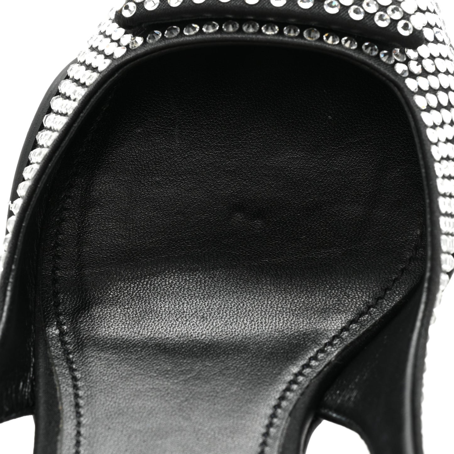 Satin Crystal Logo 45mm Slingback Pumps 37 Cristal