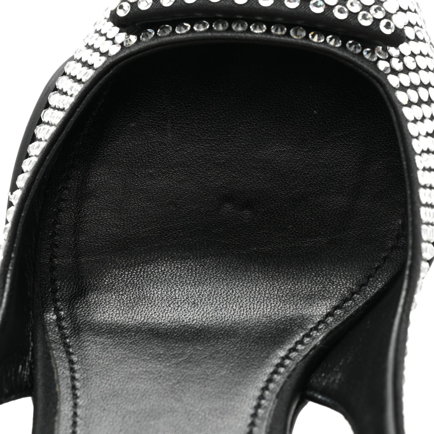 Prada Satin Crystal Logo 45mm Slingback Pumps 37 Cristal 9 of 12