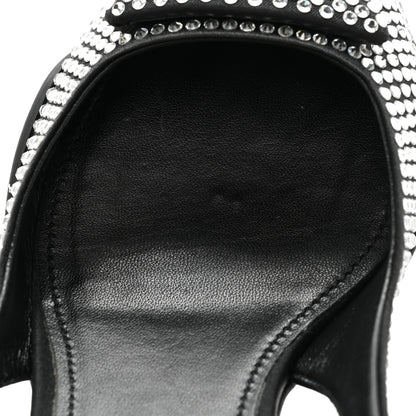 Prada Satin Crystal Logo 45mm Slingback Pumps 37 Cristal 9 of 12