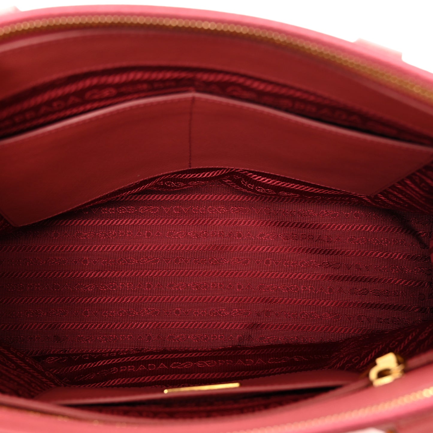 Saffiano Lux Colorblock Medium Galleria Double Zip Tote Peonia