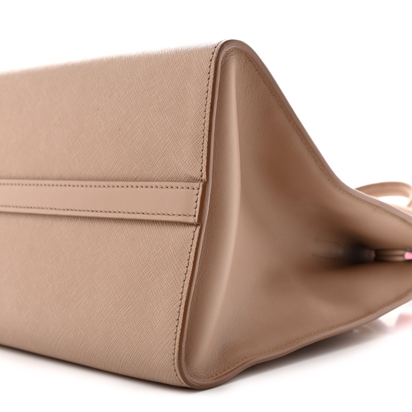 Saffiano City Calfskin Greche Medium Paradigme Bag Cammeo Begonia