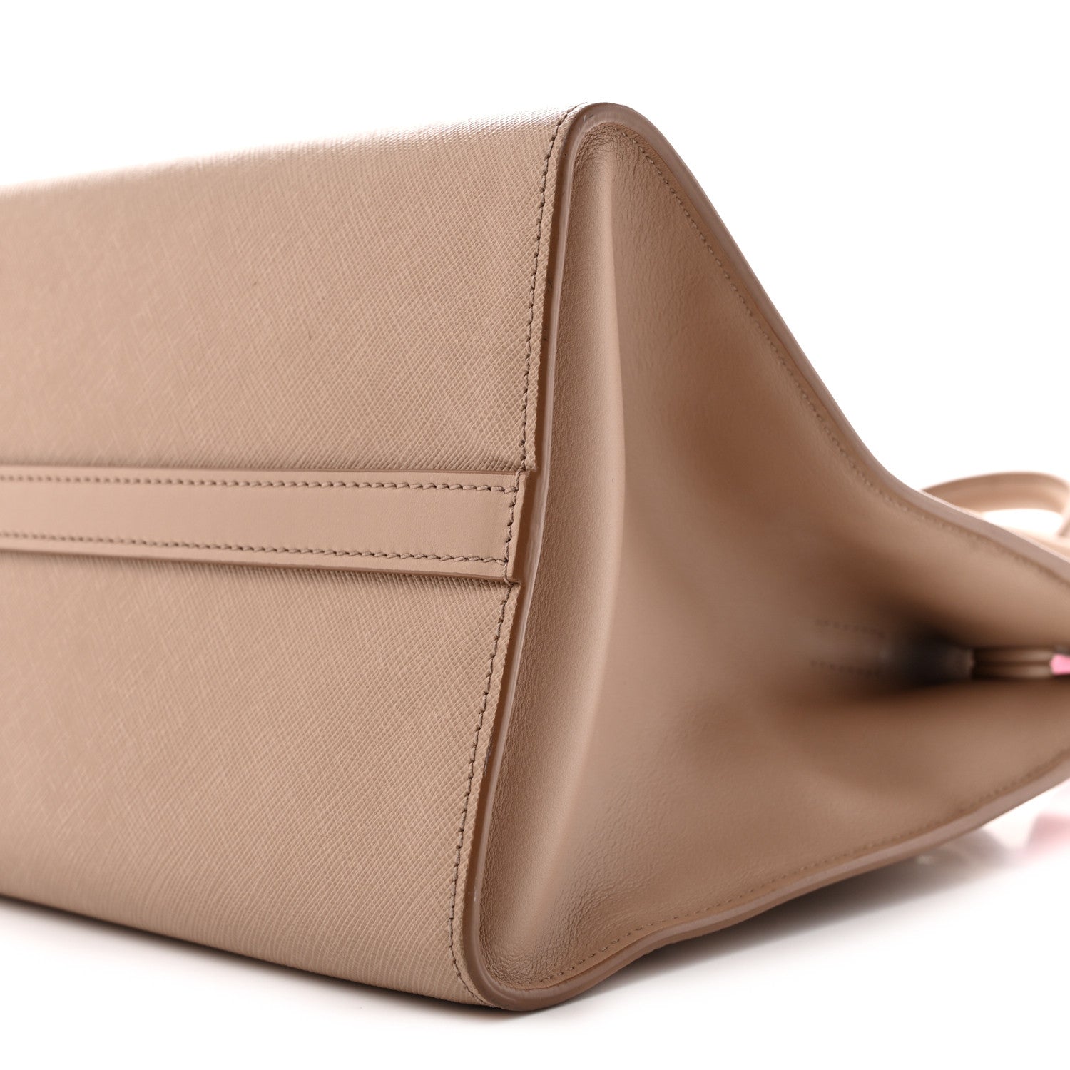Prada Saffiano City Calfskin Greche Medium Paradigme Bag Cammeo Begonia 8 of 9